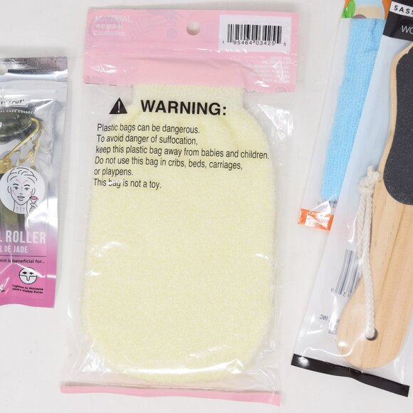 Home Spa Bath Mitt Hair Wrap Facial Roller Foot File New Gift Mom Bride Stocking - Picture 10 of 10